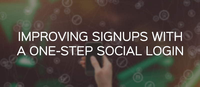 Improving sign ups with one-step social login