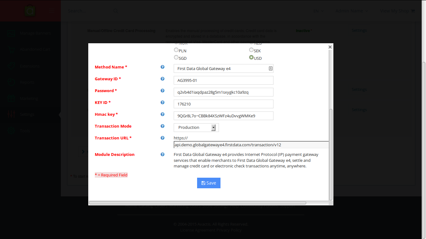 how to set up a first data payment module 